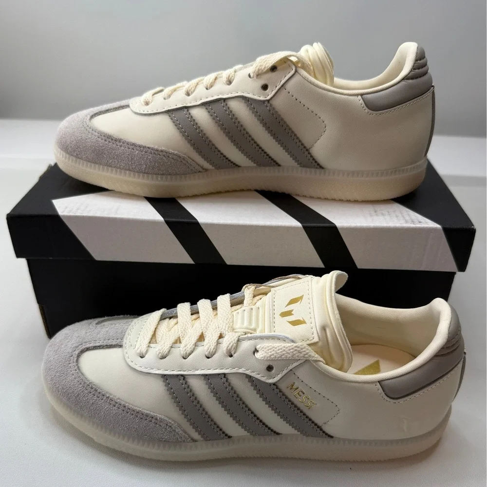 Adidas Samba Messi Inter Miami CF White Brown Gold JQ0266 Youth 5 W 6.5 NWB